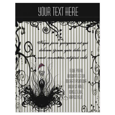 Fashion Diva Black and White Swirled Striped Flyer by samack