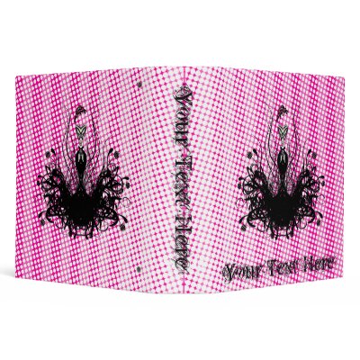 Fashion Diva Hot Pink Raspberry Polka Dot Binder by samack