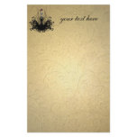 Fashion Diva on Gold Damask Swirls Stationery Design