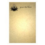 Fashion Diva on Gold Damask Swirls Stationery Design
