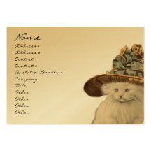 Fashion Diva Vintage Kitty Cat Business Cards
