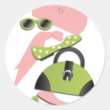 Fashion Finds Round Stickers