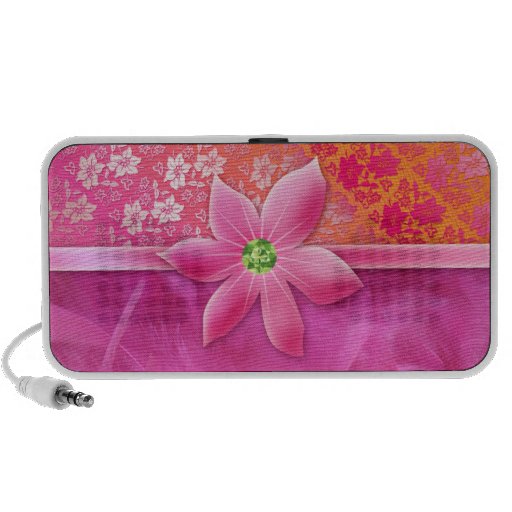 Fashion Floral Lace Doodle Speaker cover Pink