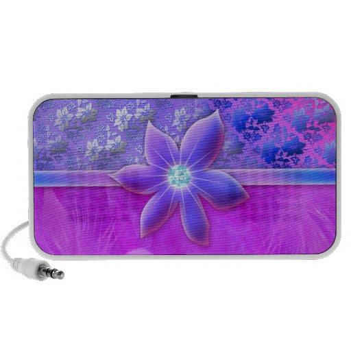 Fashion Floral Lace Doodle Speaker cover Purple