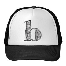 Fashion font, Letter b Mesh Hats