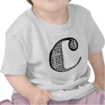 Fashion font, Letter c Tee Shirt