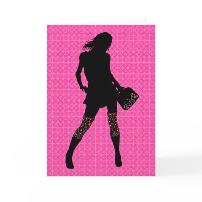 FASHION GIRL GREETING CARDS by dgpaulart