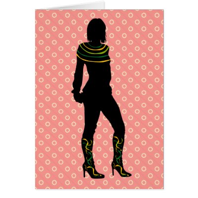 FASHION GIRL SILHOUETTE CARDS by dgpaulart