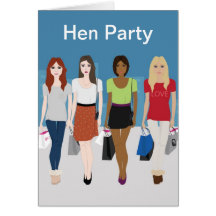Fashion Girls Hen Party Invitation Greeting Card