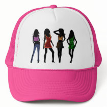 Fashion Girls Models on Red Carpet Womens Hats