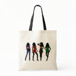 Fashion Girls Silhouette Trendy Budget Tote Bags