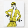 Fashion in Art Deco Yellow Mouse Pad