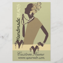 Fashion Jewel  Model with Modern Beaded Art Flyers