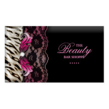 Fashion Jewellery Zebra Lace Pink Business Card