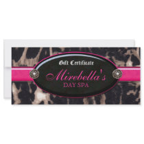 Fashion Leopard Jewellery Gift Certificate Pink