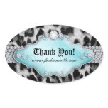 Fashion Leopard Sticker Jewellery Blue Black