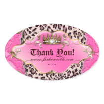 Fashion Leopard Sticker Jewellery Crown Pink 3