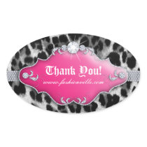 Fashion Leopard Sticker Jewellery Pink Black