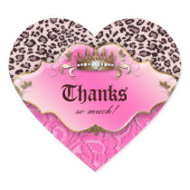 Fashion Leopard Sticker Jewelry Lace Gold Pink