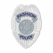 Fashion Police Badge Embroidered Shirt