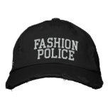 Fashion Police embroidered hats