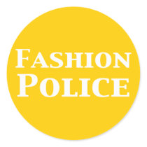 Fashion Police Gifts Round Stickers