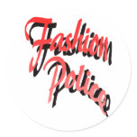 Fashion Police Round Stickers