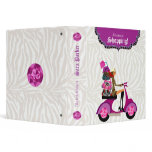 Fashion Purse School Binder Portfolio Zebra Purple