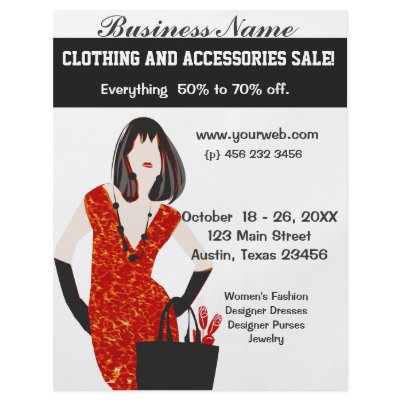 Fashion ~ Red Animal Print Flyer Design by 911business