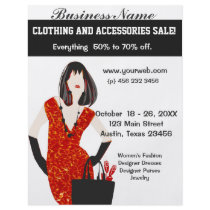 Fashion ~ Red Animal Print Flyer Design