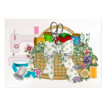 Fashion / Seamstress / Sewing Basket - SRF Business Card