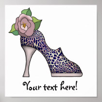 Fashion Shoe with Rose  09 Posters