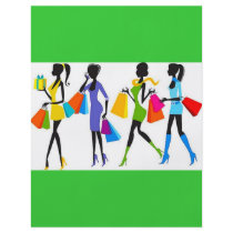 Fashion Shopping Girls Illustration Full Color Flyer
