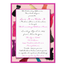 Fashion Show and Luncheon Custom Invitations