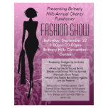 Fashion Show Flyer, Pink Silhouette Swirl