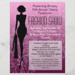 Fashion Show Flyer, Pink Silhouette Swirl