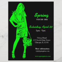 Fashion Show (Lime) Personalized Flyer