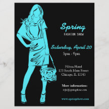 Fashion Show (Turquoise) Personalized Flyer