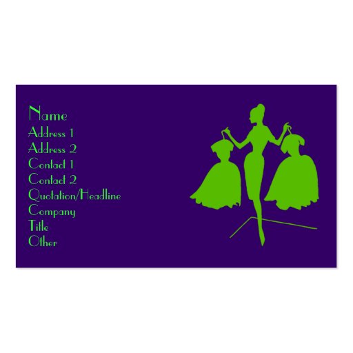 Fashion Silhouette Business Cards