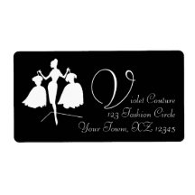 Fashion Silhouette Shipping Labels