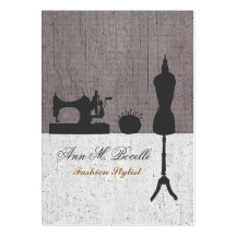 Fashion Stylist Mannequin Couture Business Card Template