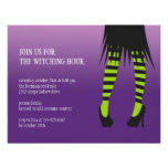 Fashion witch costume stripe legs Halloween party Announcements