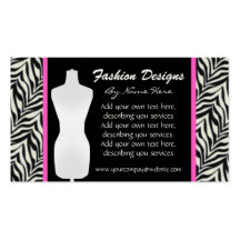 Fashion Zebra Print Business Card