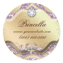 Fashion Zebra Sticker Jewellery Sparkle Pink Gold