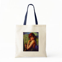 Fashionable Flapper Girl ~ Evening At the Beach Tote Bags