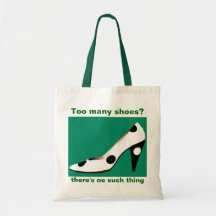 Fashionable Shoe Fanatic green Canvas Bags