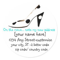 Fashionable Shoes address labels Sticker