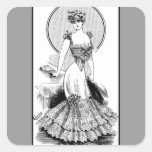 Fashionable Waistline 1906 Square Sticker