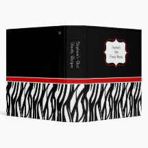 Fashionable Zebra Binder