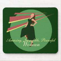 Fashiongirl in Green Mousepads